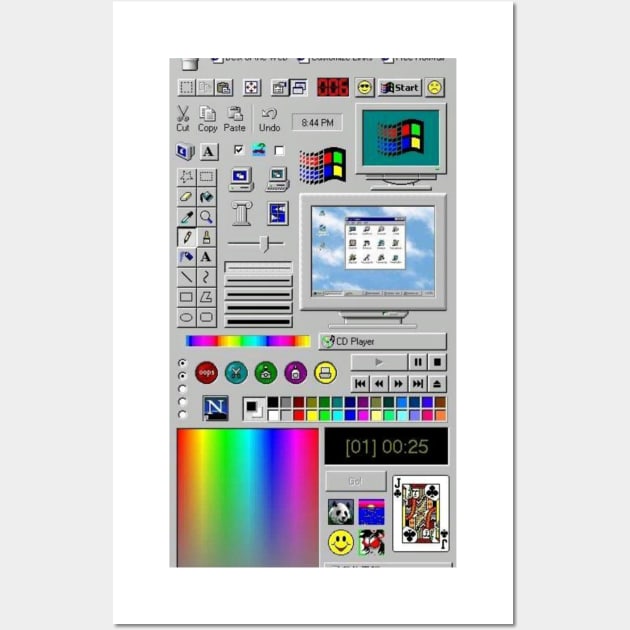 Windows 95 banner of stuff Wall Art by Lukasking Tees